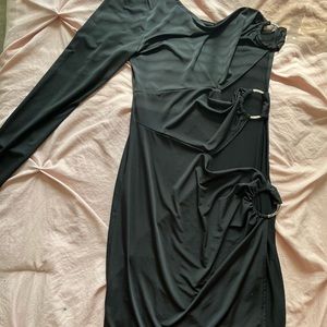 Black one sleeve dress